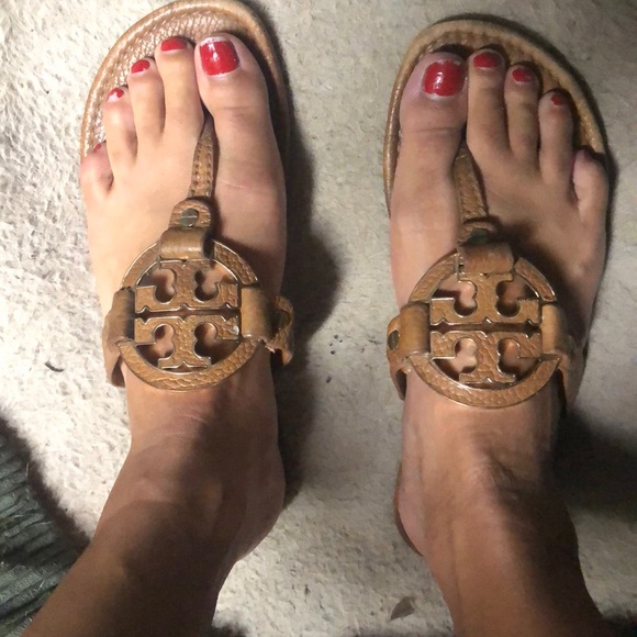 Tory Burch brown leather sandals size 8 - Picture 1 of 6